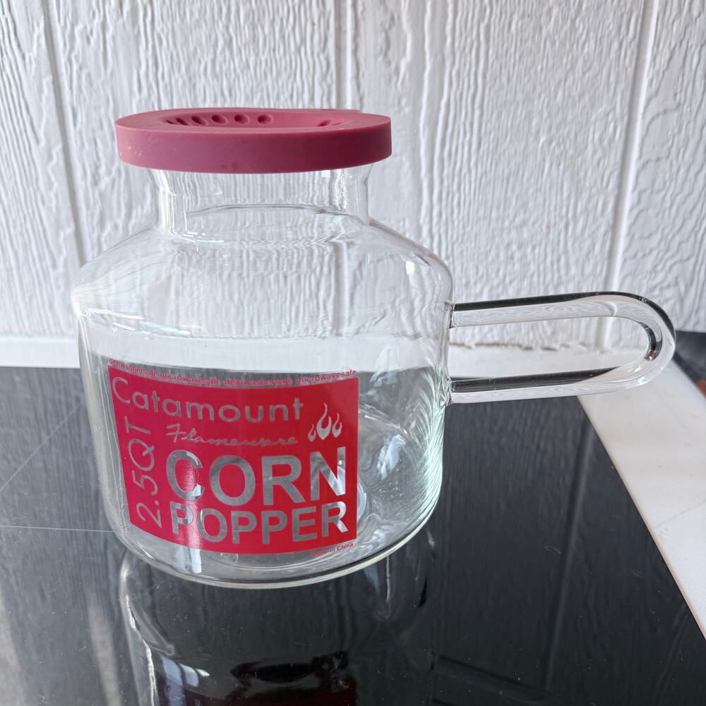 Catamount‎ Glass "Flameware" 2.5 Qt Corn Popper